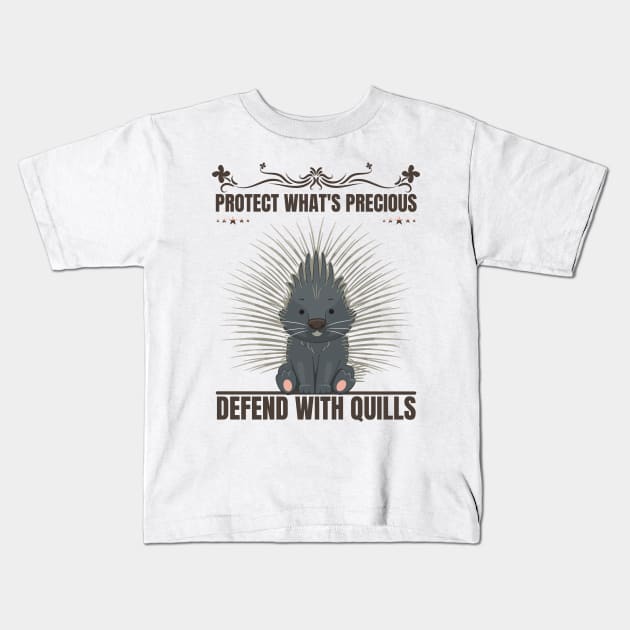 Porcupine Kids T-Shirt by Pearsville